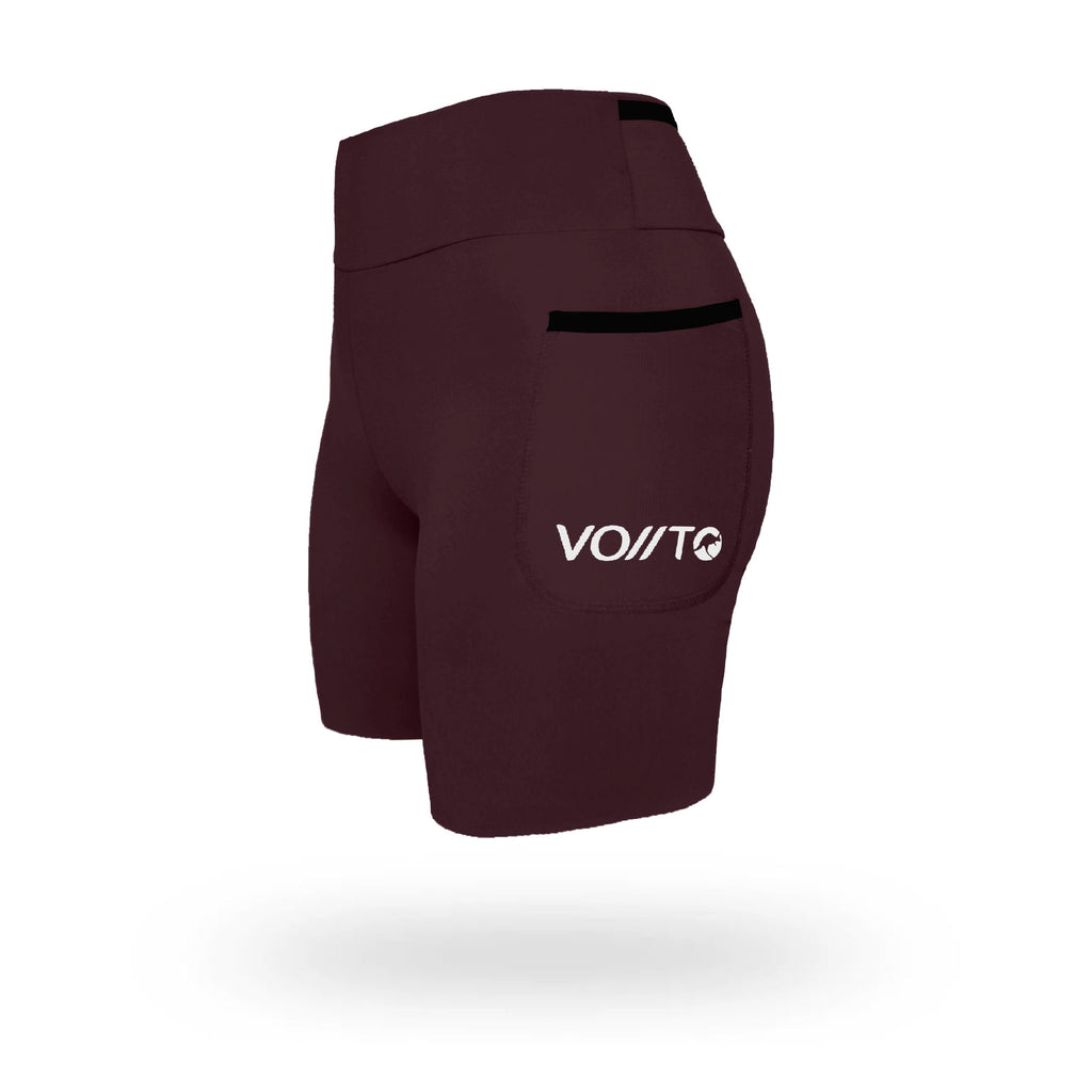 Short Pro Running Dama Largo Marrón