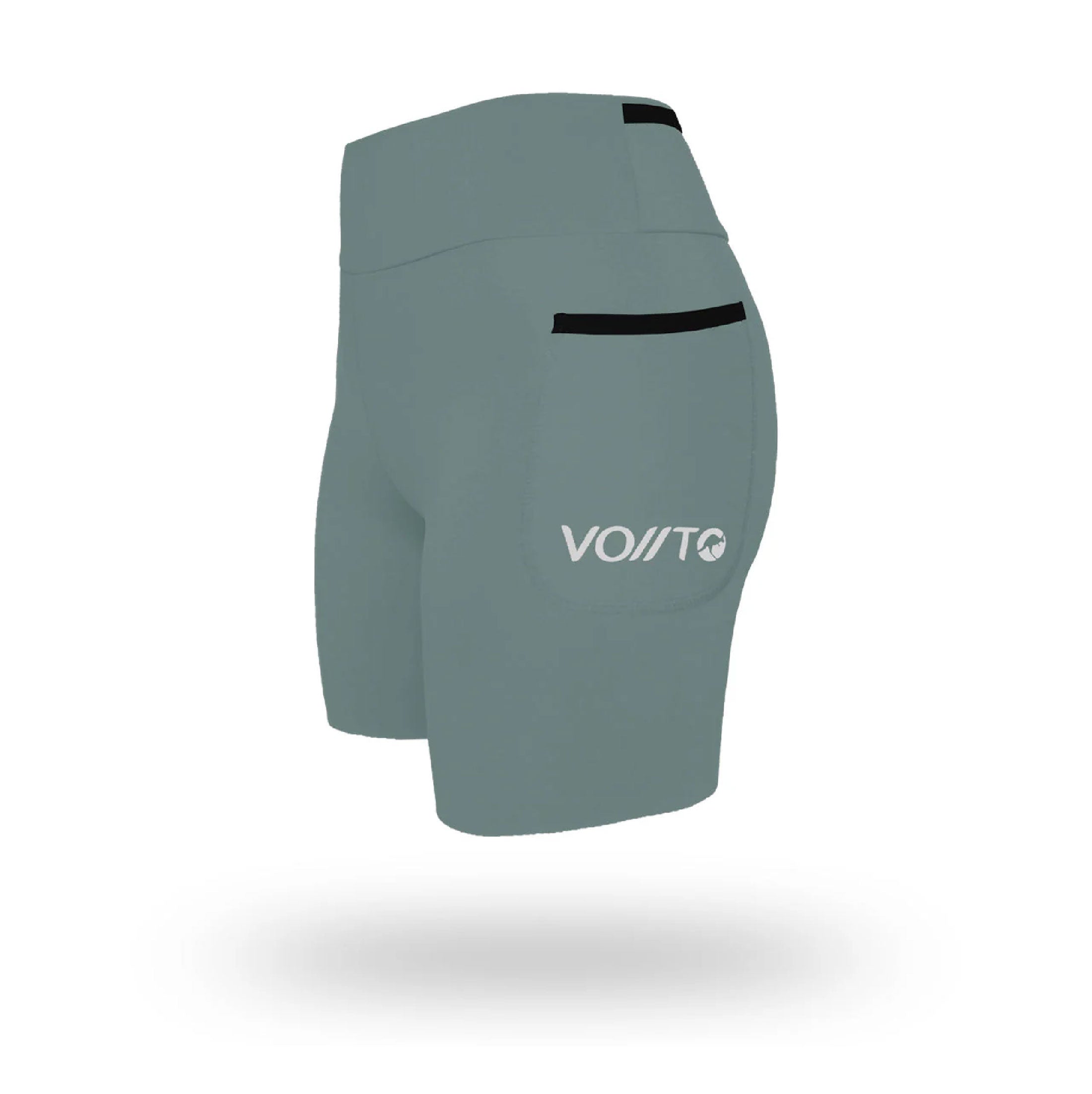 Short Pro Running Dama Largo Verde Olivo