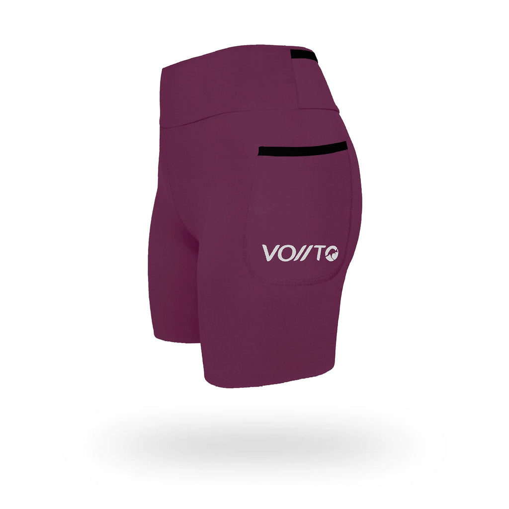 Short Pro Running Dama Largo Vinotinto