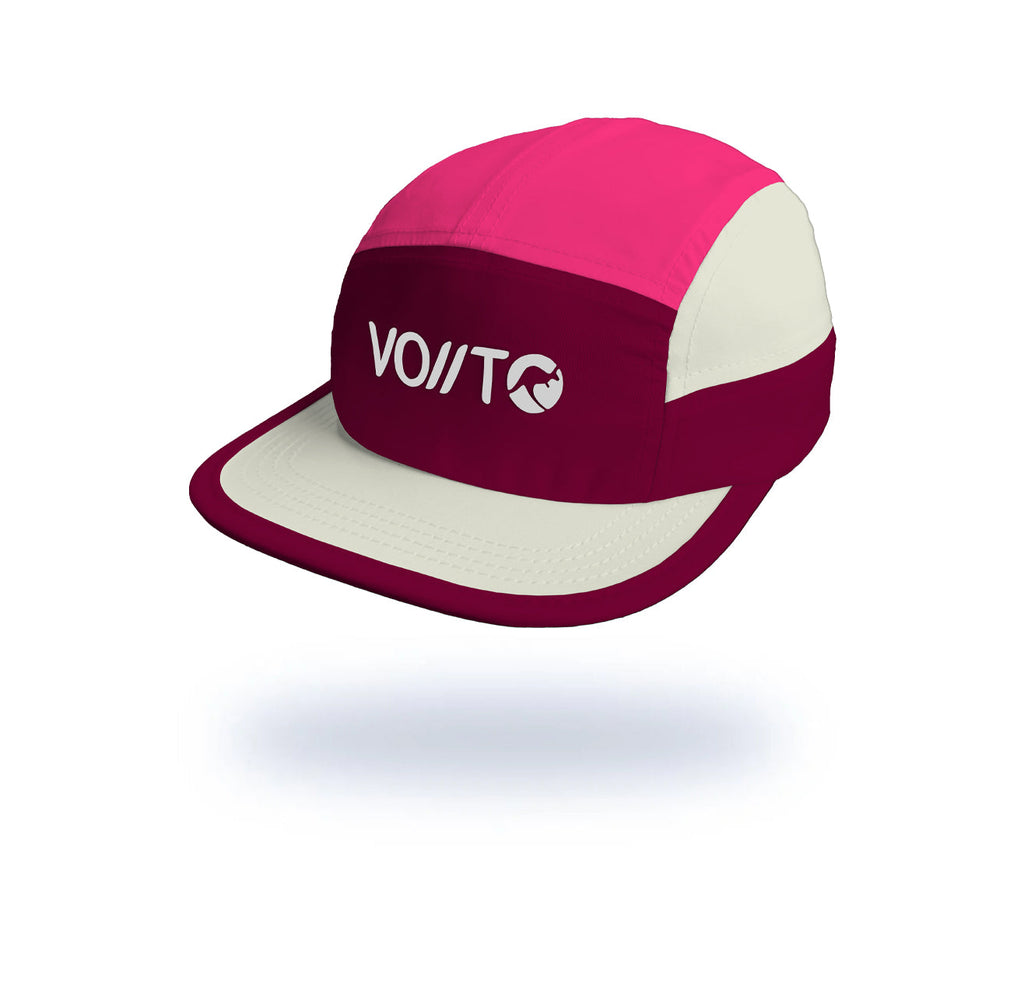 Gorra Running Pro Vinotinto/Fucsia