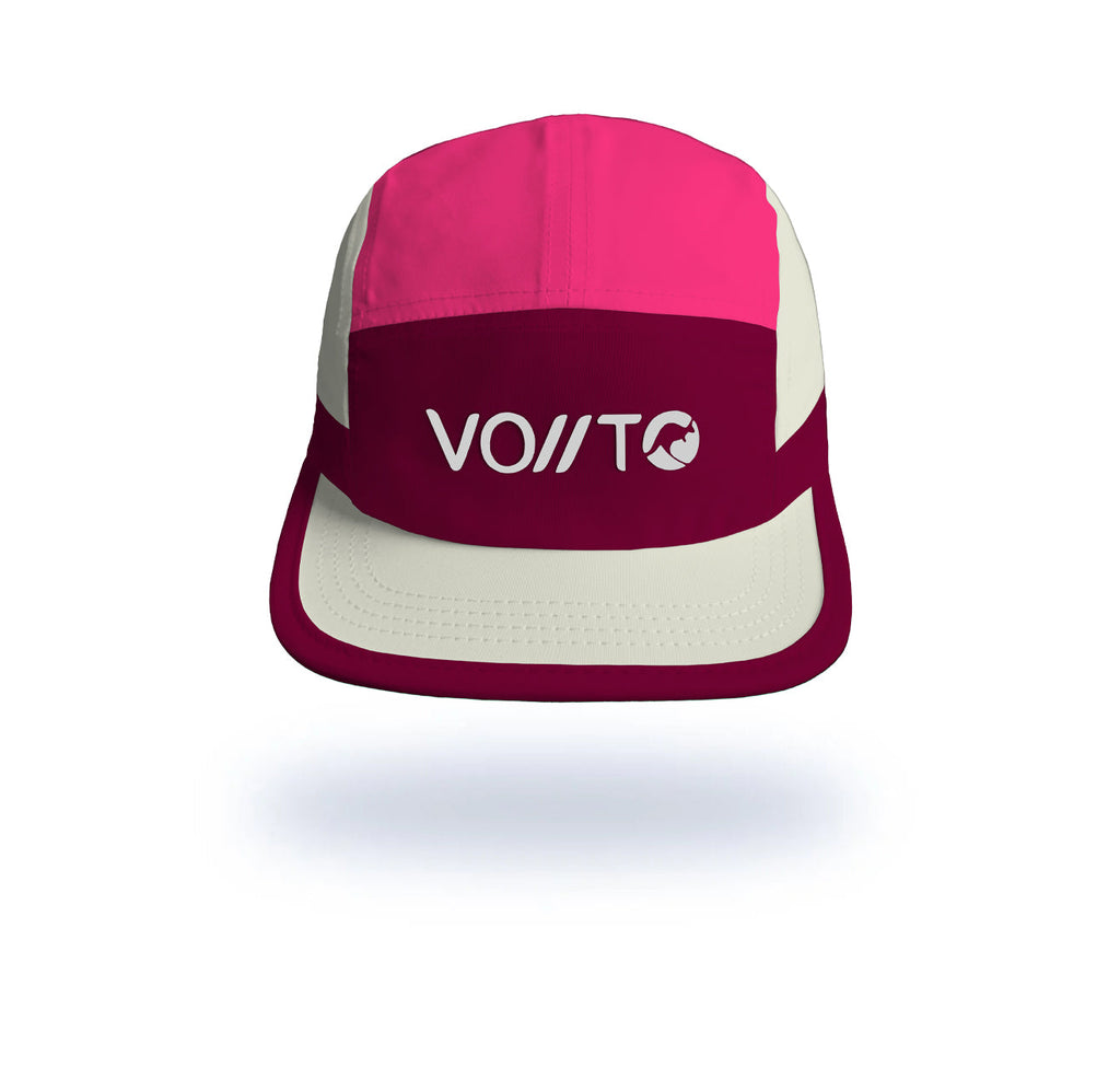 Gorra Running Pro Vinotinto/Fucsia