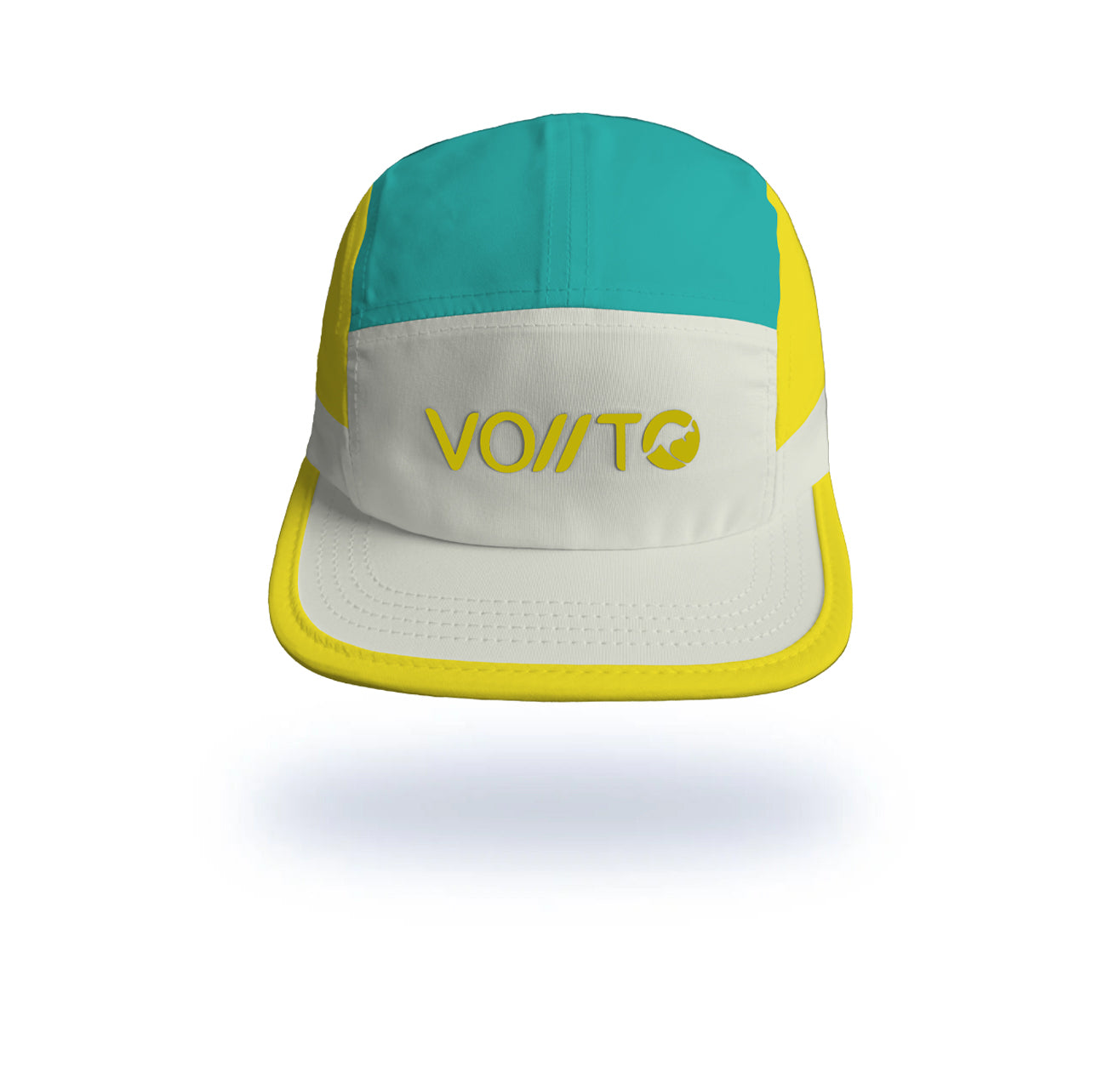 Gorra Running Pro Blanca/Amarilla