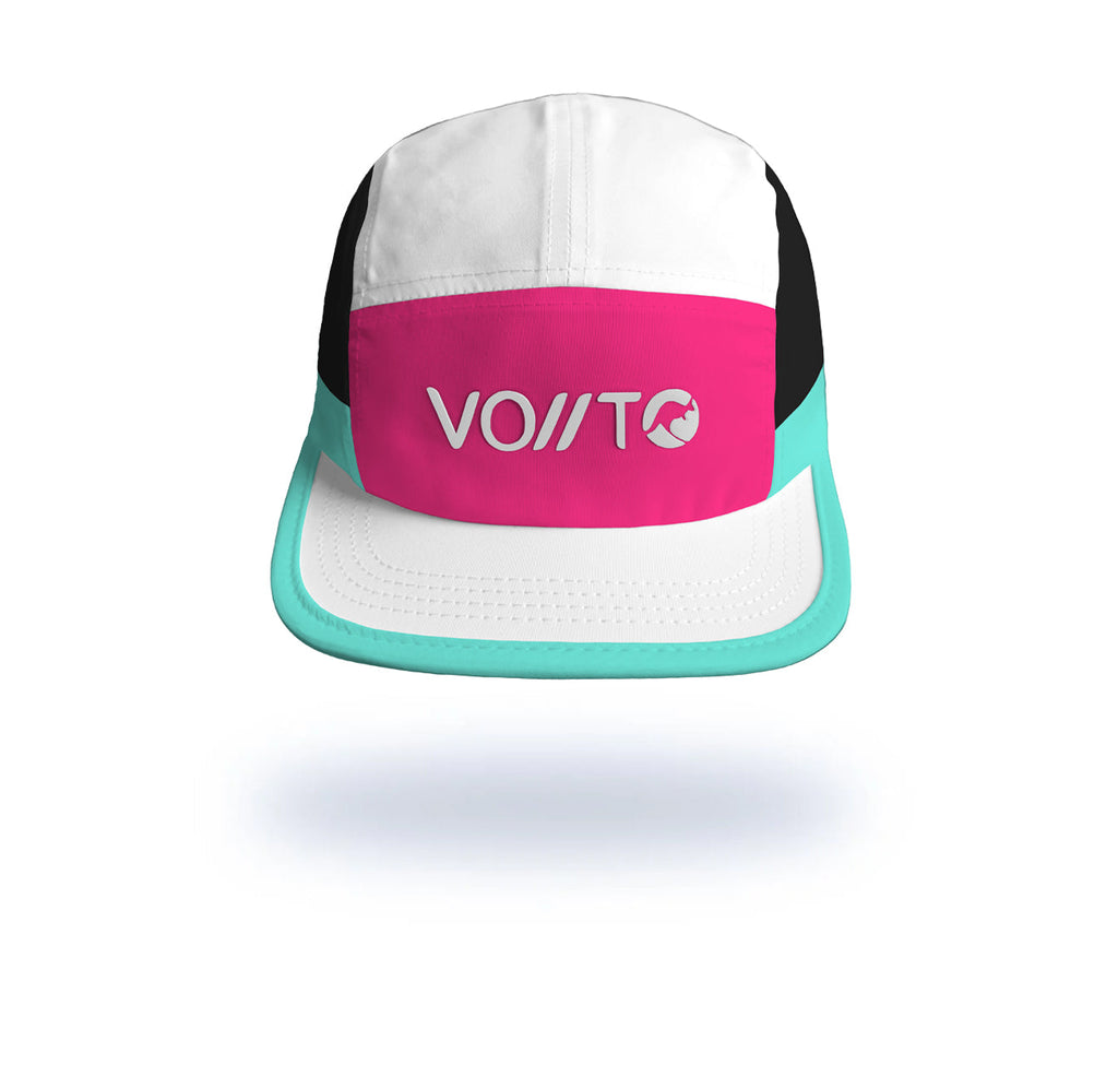 Gorra Running Pro Rosada/Blanca