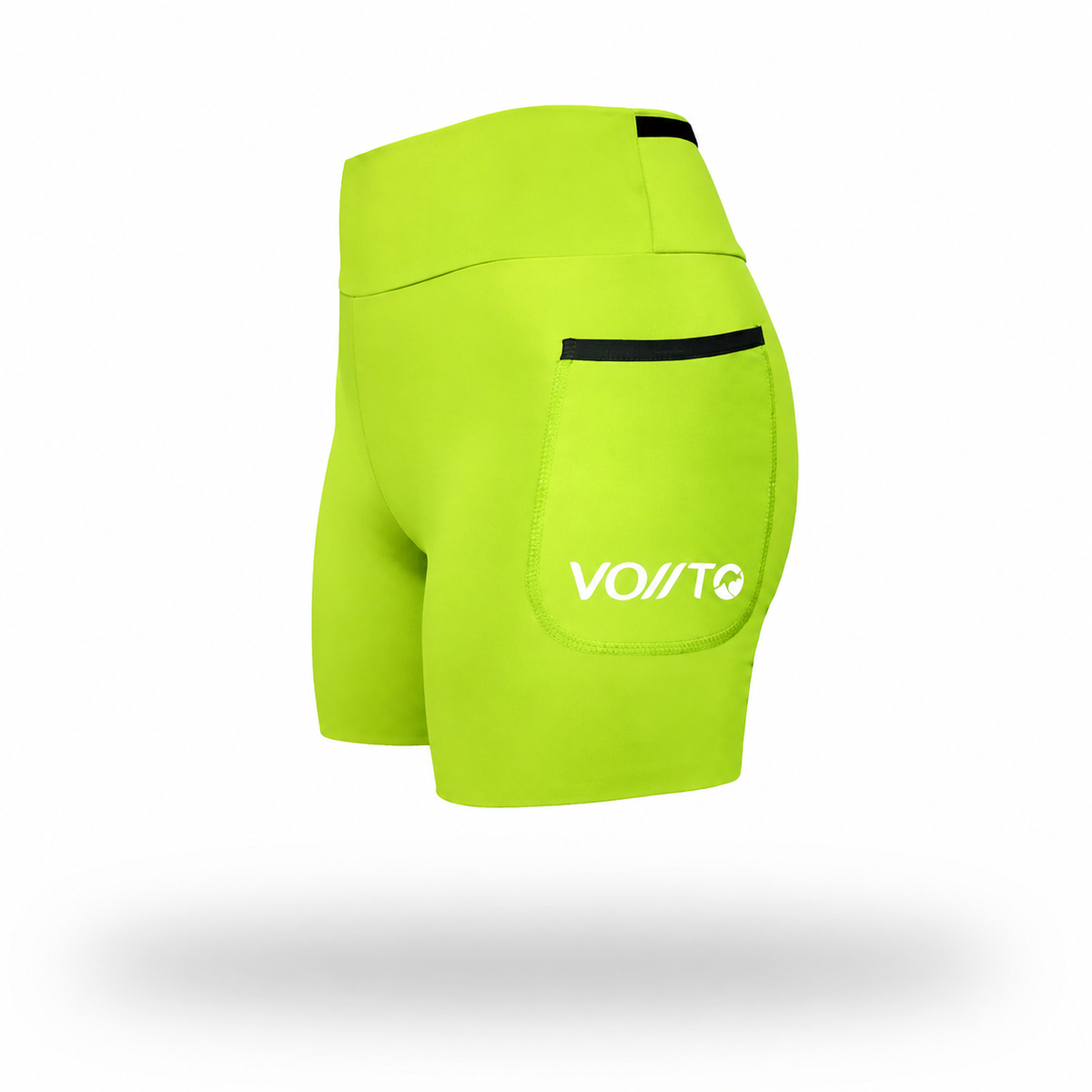 Short Pro Running Dama Corto Verde Limón
