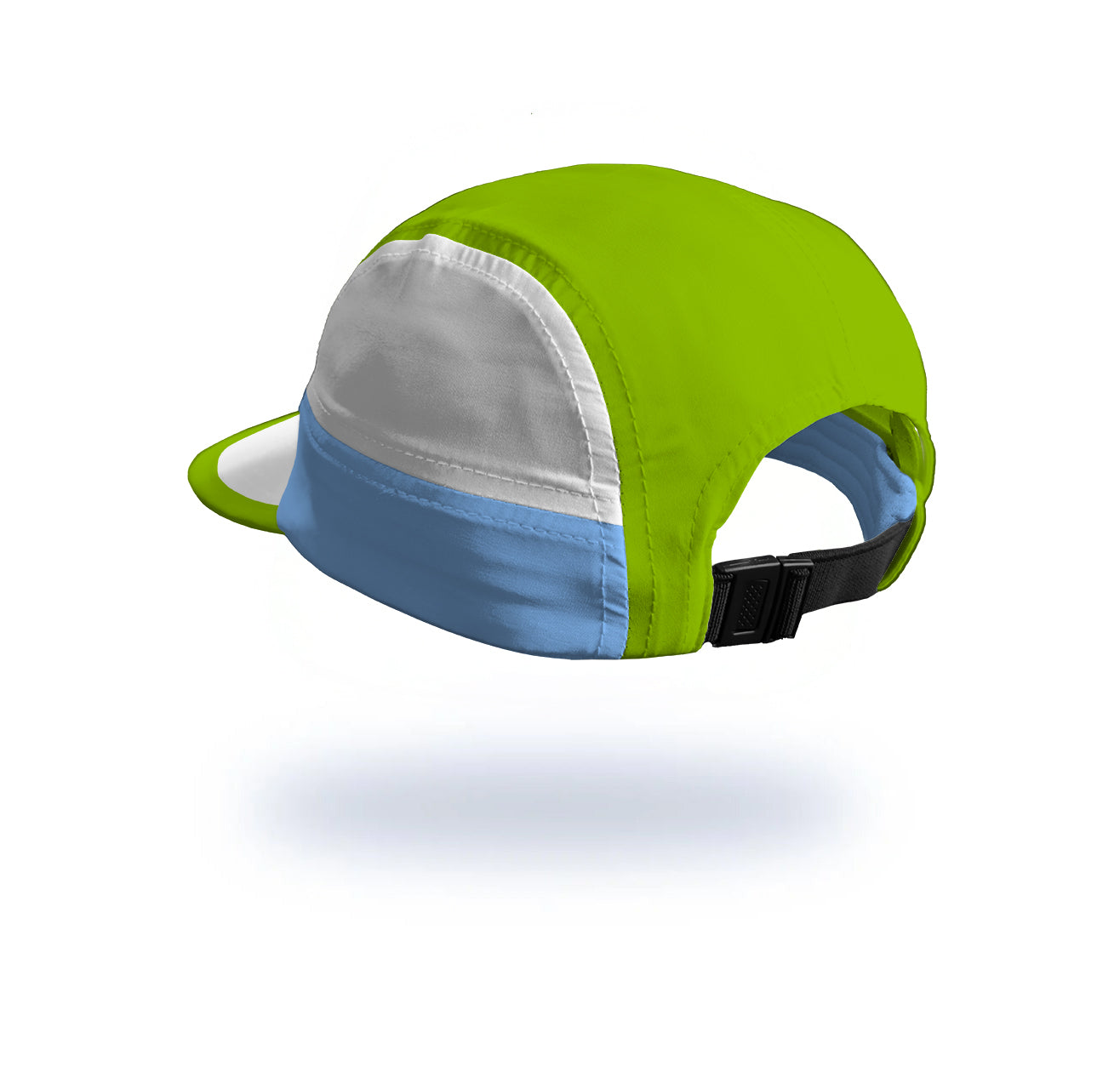 Gorra Running Pro Blanca/Azul/Verde