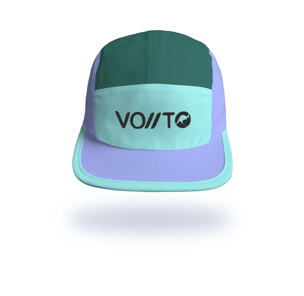 Gorra Running Pro Azul/ Verde/Aguamarina