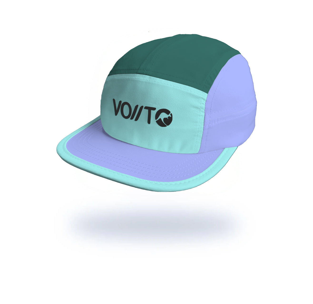 Gorra Running Pro Azul/ Verde/Aguamarina