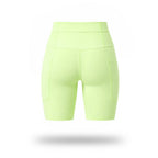 Short Pro Running Dama Largo Verde Limón