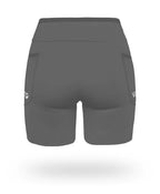 Short Pro Running Dama Largo Gris Humo