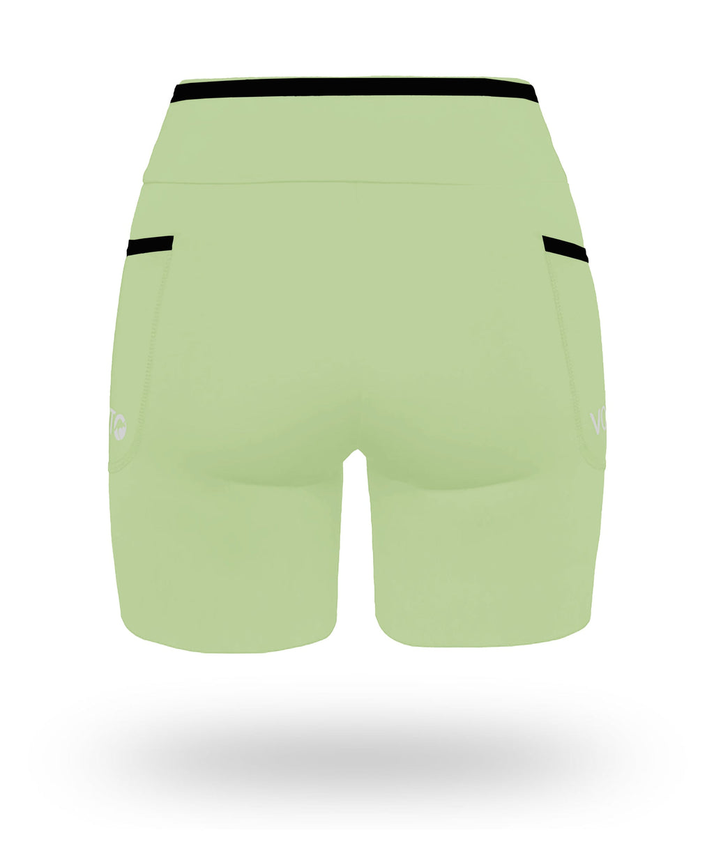 Short Pro Running Dama Largo Verde Limón