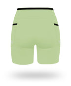 Short Pro Running Dama Largo Verde Limón