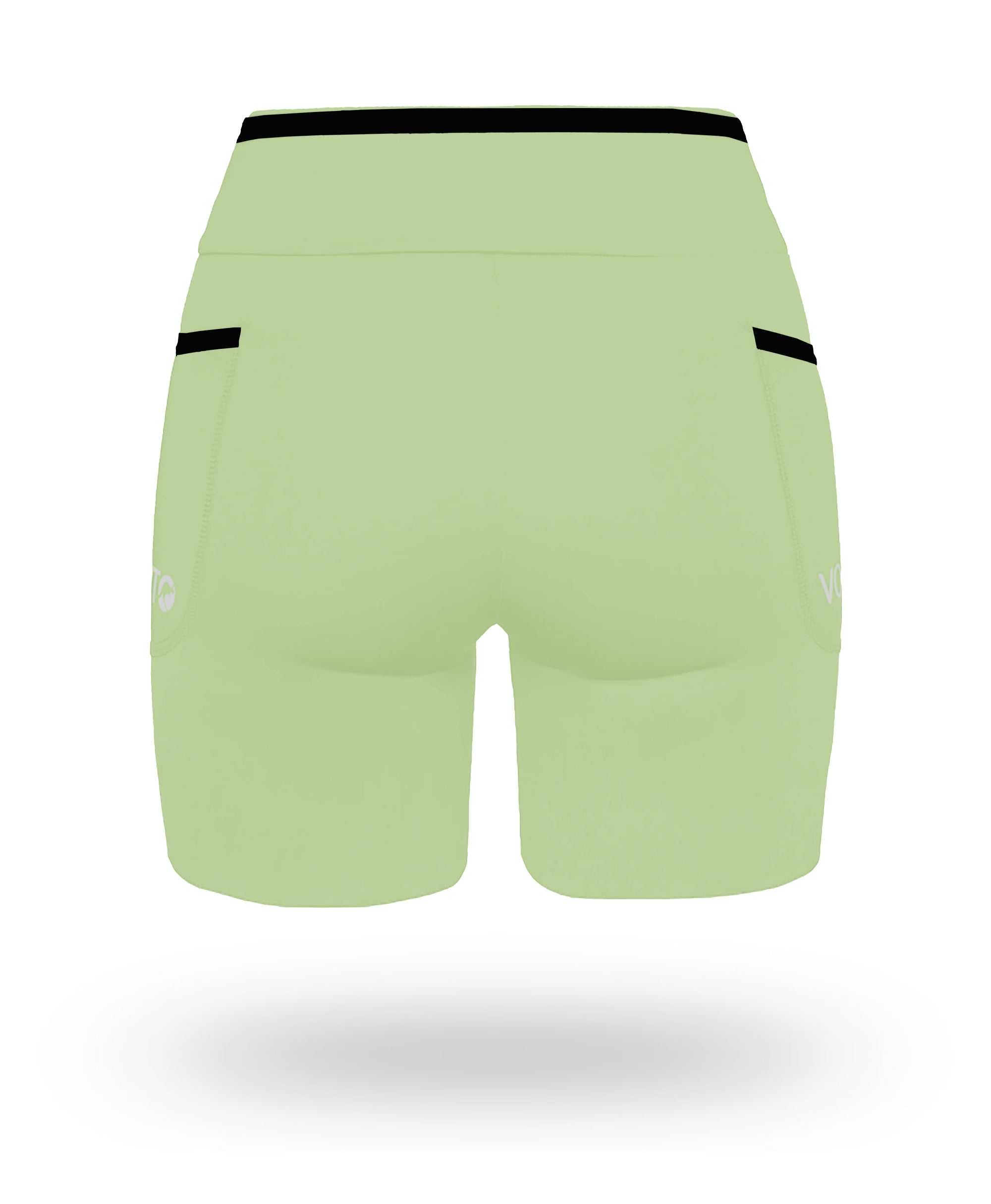 Short Pro Running Dama Largo Verde Limón