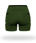 Short Pro Running Dama Corto Verde Militar