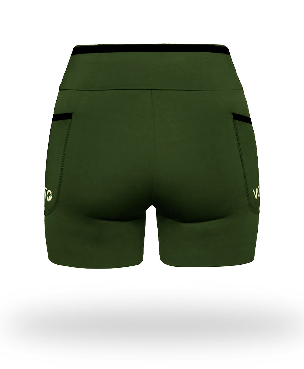 Short Pro Running Dama Corto Verde Militar