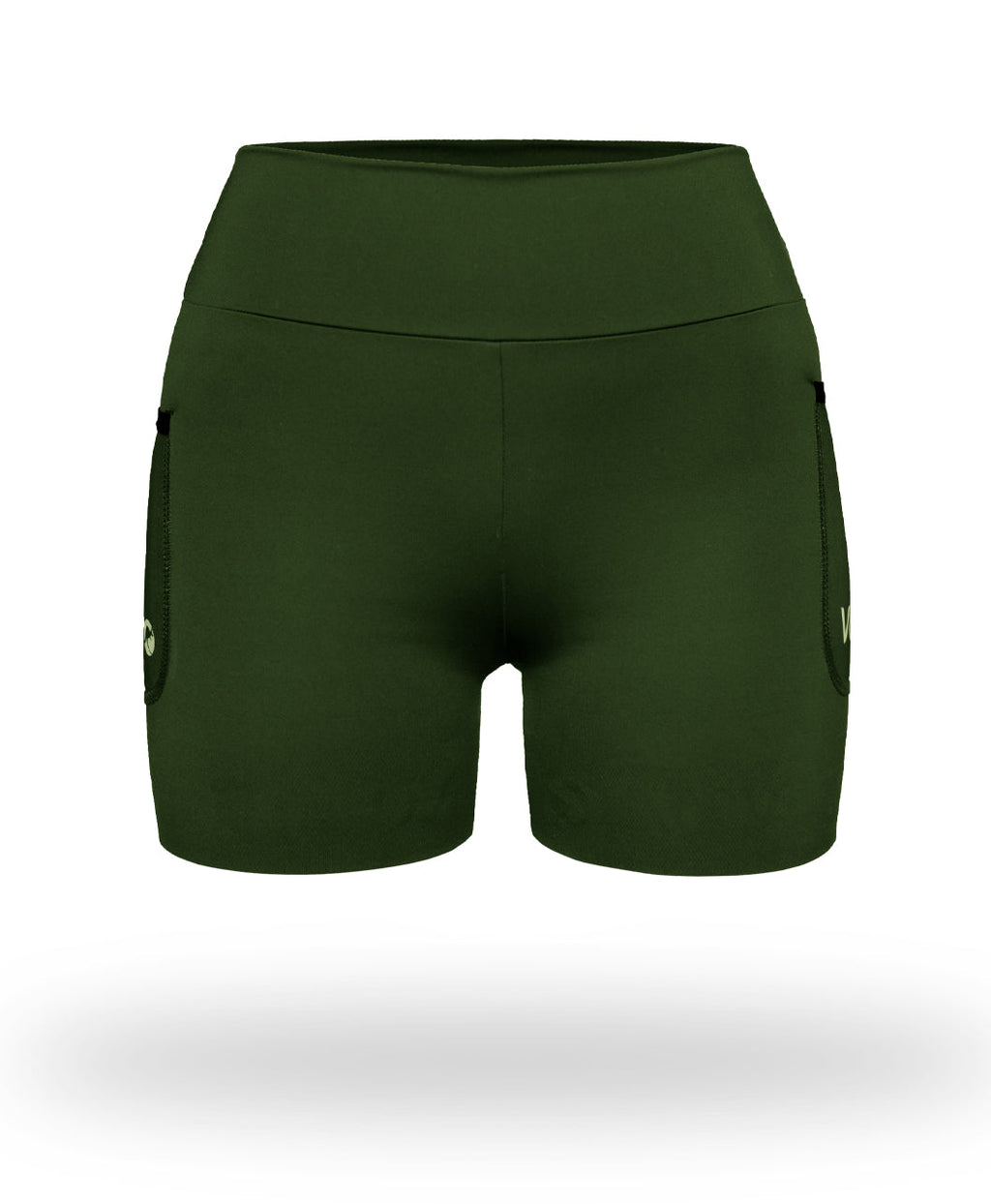 Short Pro Running Dama Corto Verde Militar