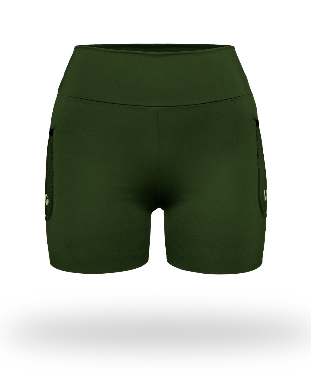 Short Pro Running Dama Corto Verde Militar