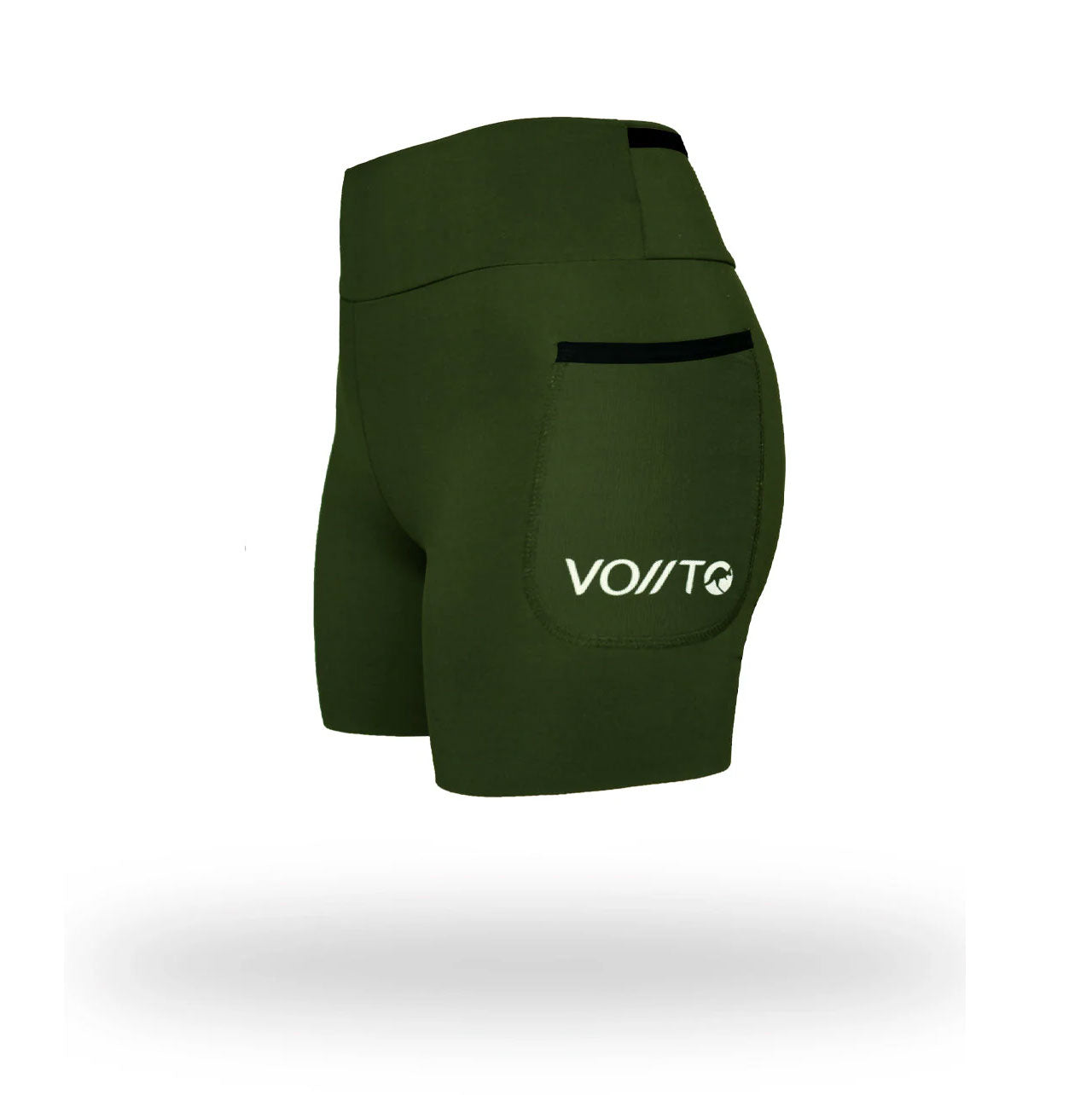 Short Pro Running Dama Corto Verde Militar